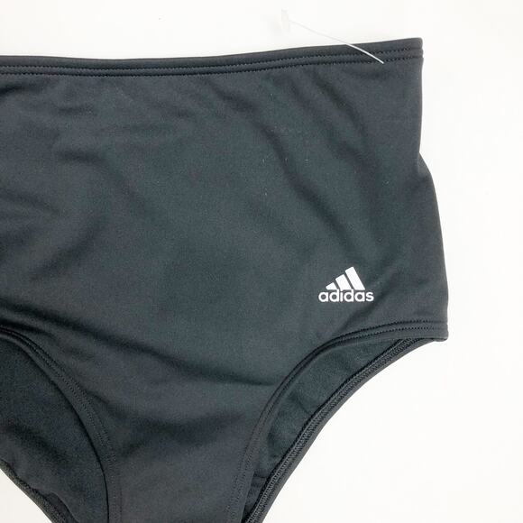 Adidas Womens Performance Swim Bottom XS Black High Waist Stretch NWT - Picture 3 of 7